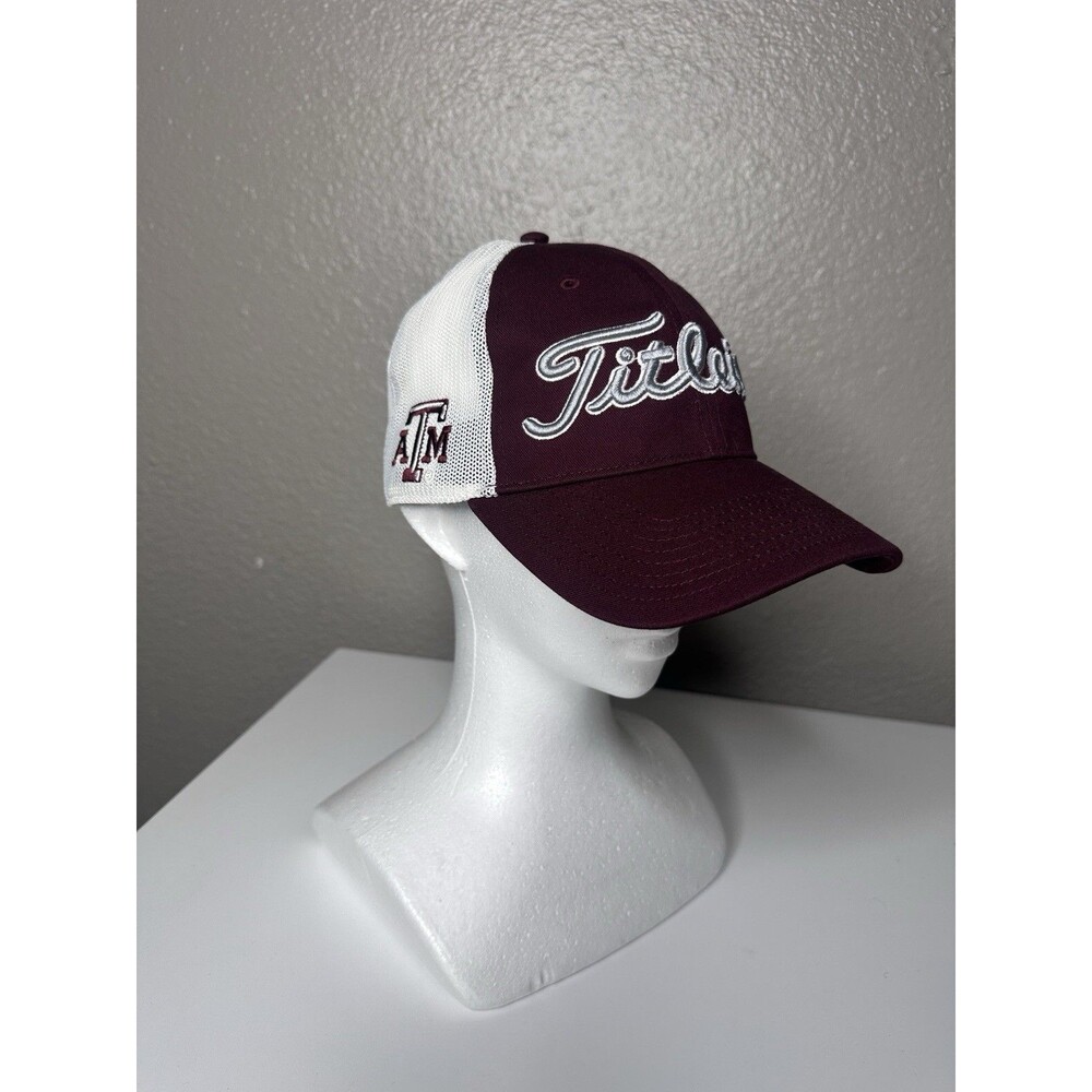 Titleist Texas A&M Aggies Golf Hat Maroon White Mesh Trucker Snapback Cap NCAA